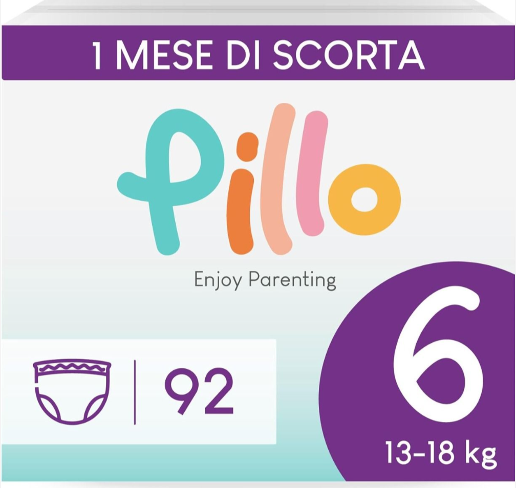 Pillow mutandine taglia 6  peso 13-18 kg  per 92 pezzi