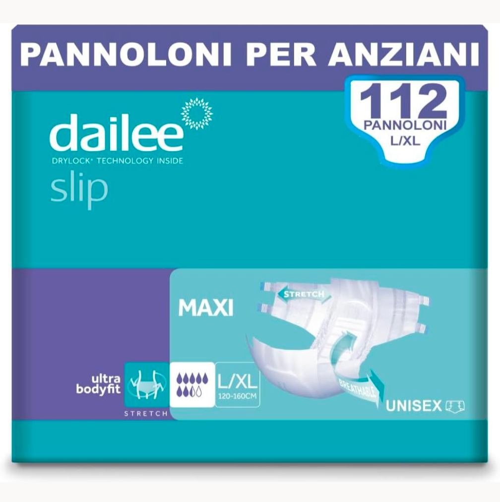 Dailee slip MAXI Pannoloni per anziani taglia L/XL per 112 pezzi
