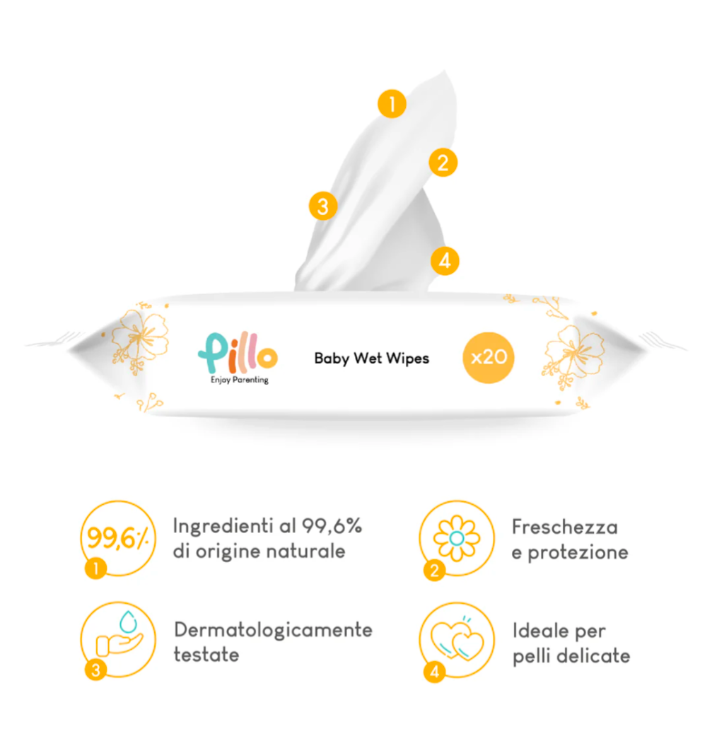 Salviette Pillow popup per 72 pezzi